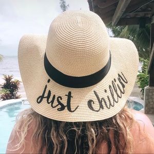 ‘Just Chilin’ Beach Straw Hat